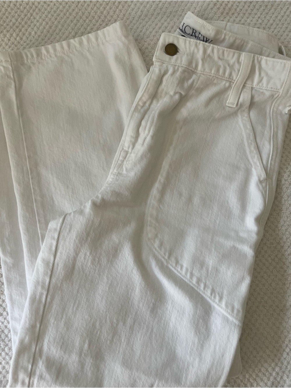 J. Crew Off-White Cotton Utility Pants